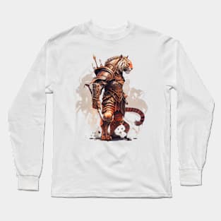 Golden Tiger Warrior in armor Long Sleeve T-Shirt